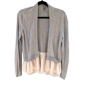 Chelsea28 Women’s Gray Knit Layered Hem Sweater Size Small